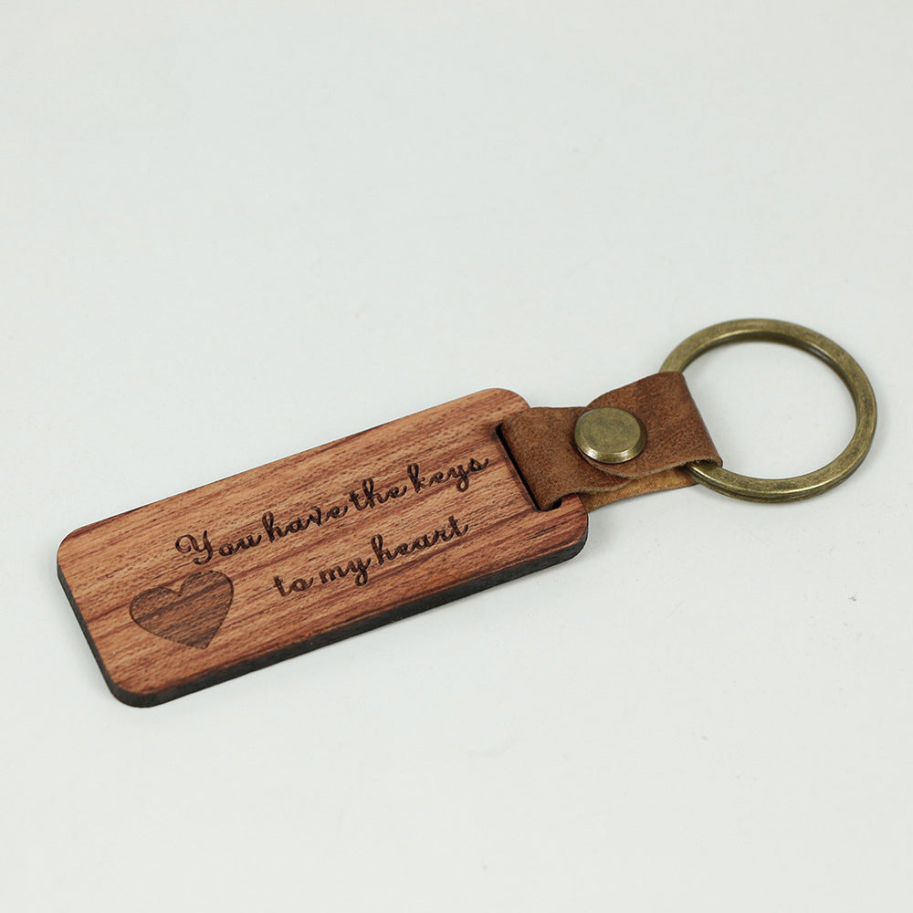Wholesale Cherry Walnut Wooden Keychains